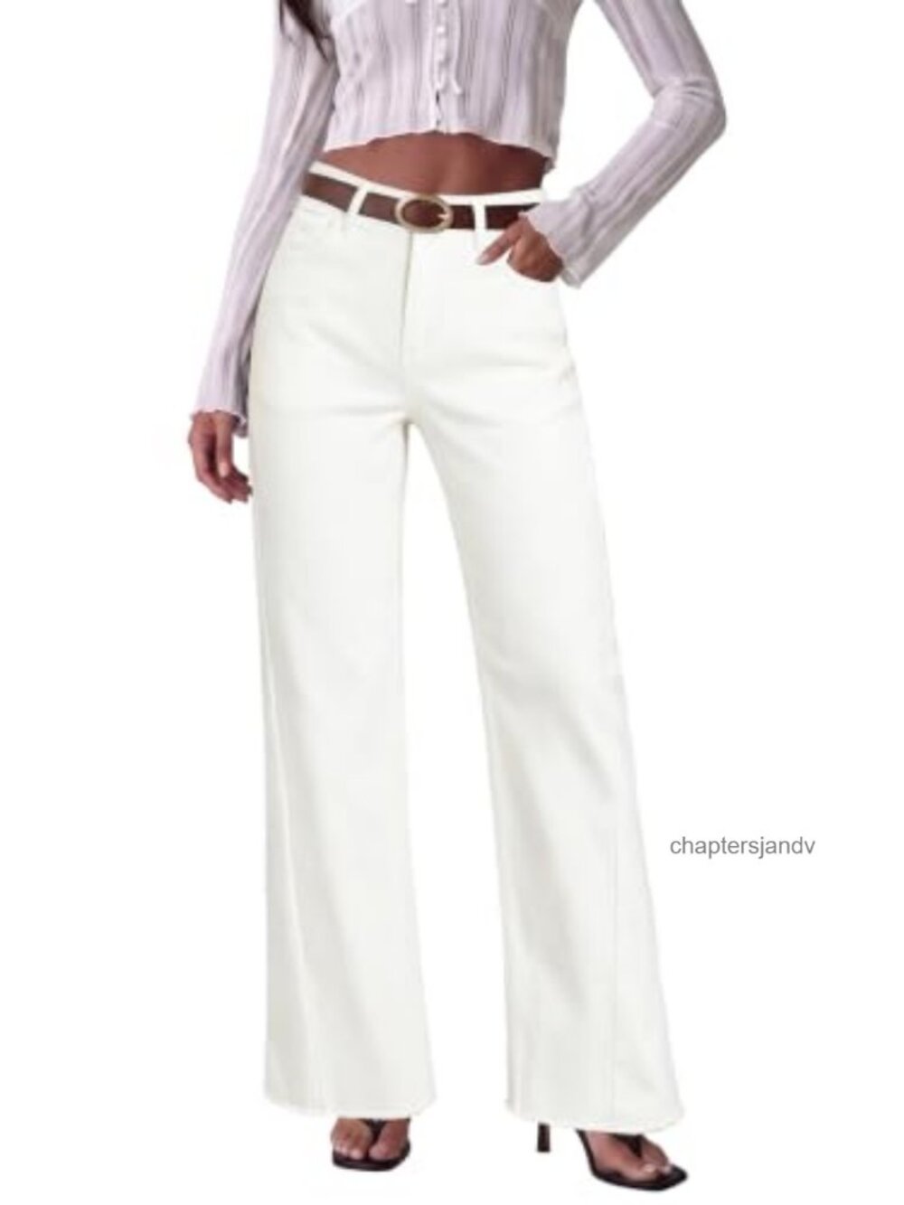 High Waisted Wide Leg Flare Cropped Stretchy Denim Jeans